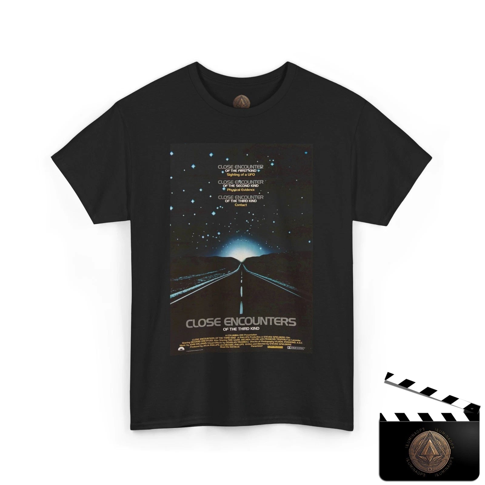 Close Encounters Of The Third Kind Movie Poster T-Shirt, Retro Alien Movie Tee