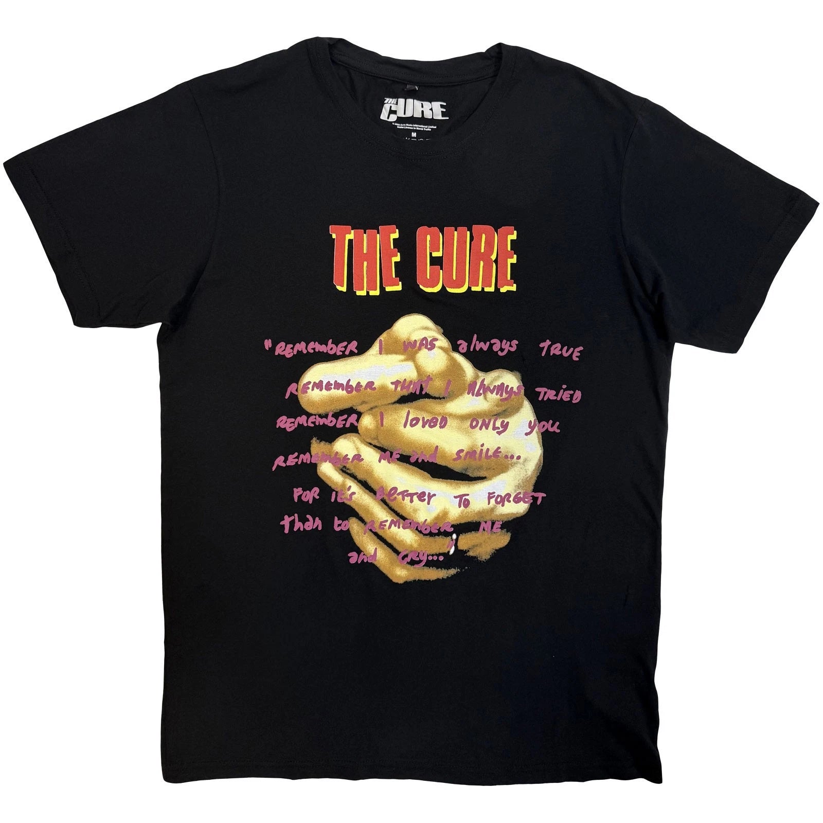 The Cure Praying Hands Treasure Premium Carbon Licensed T-Shirt Men's