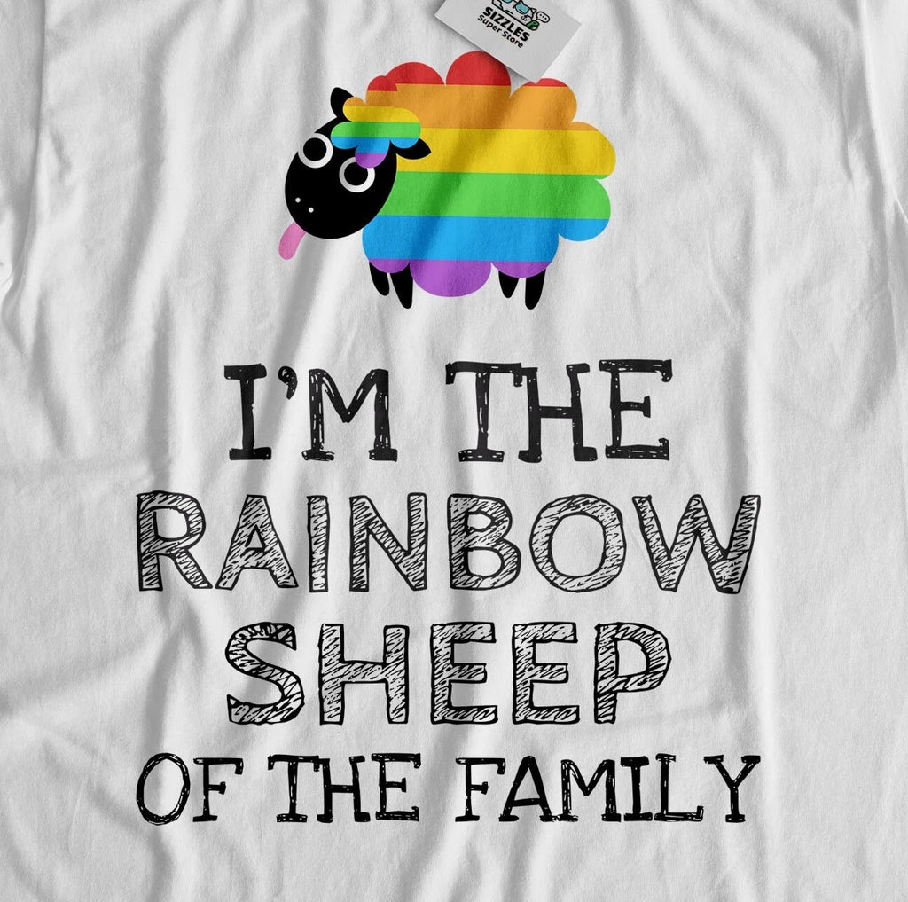 Rainbow Sheep! Unisex Funny Gay Rights Flag T-Shirt LGBT Awareness Gifts