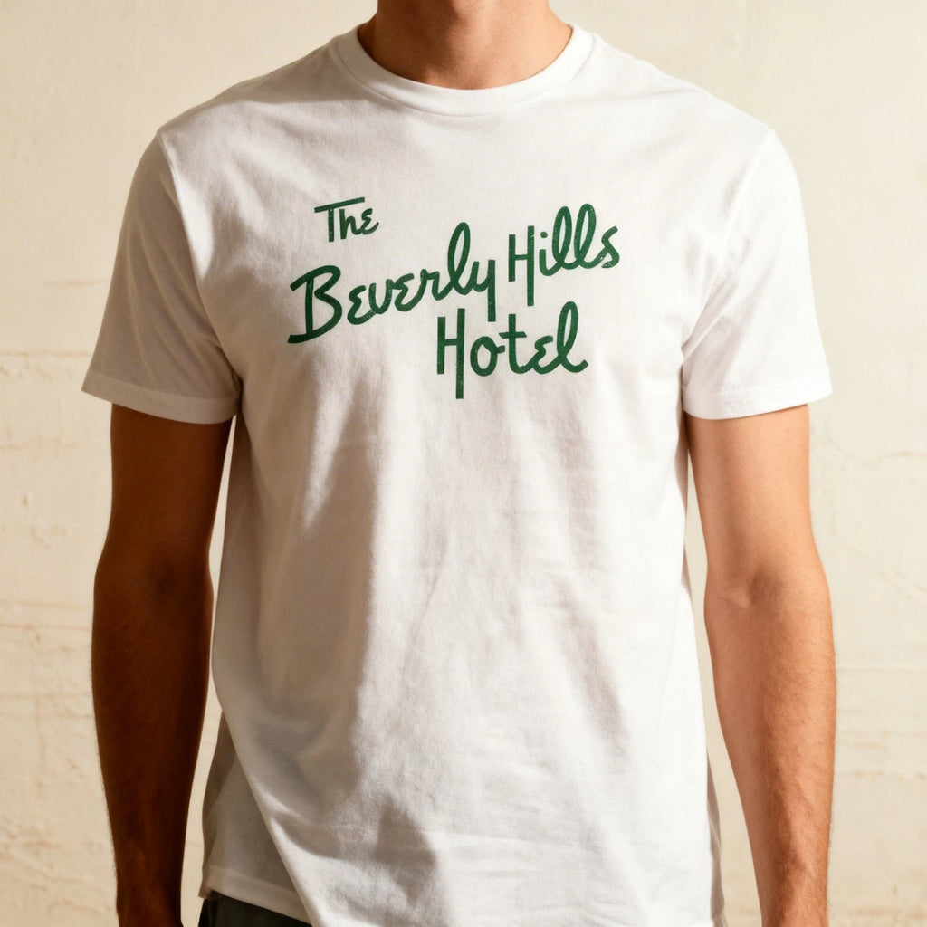 The beverly Hills Hotel Graphic T shirt White