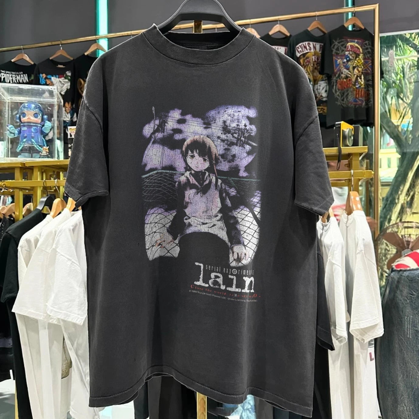 1999 Serial Experiments Lain Classic T-Shirt Black M