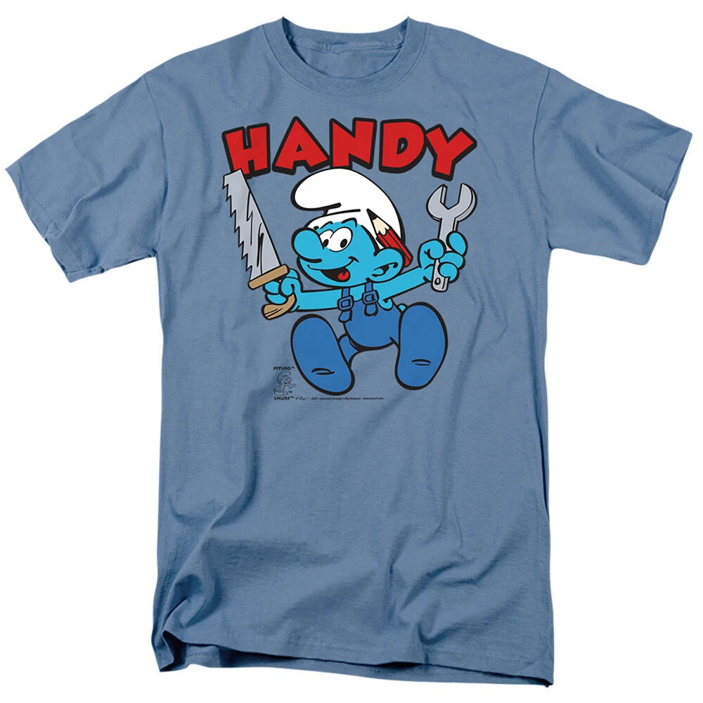 The Smurfs Handy Licensed Adult T-Shirt