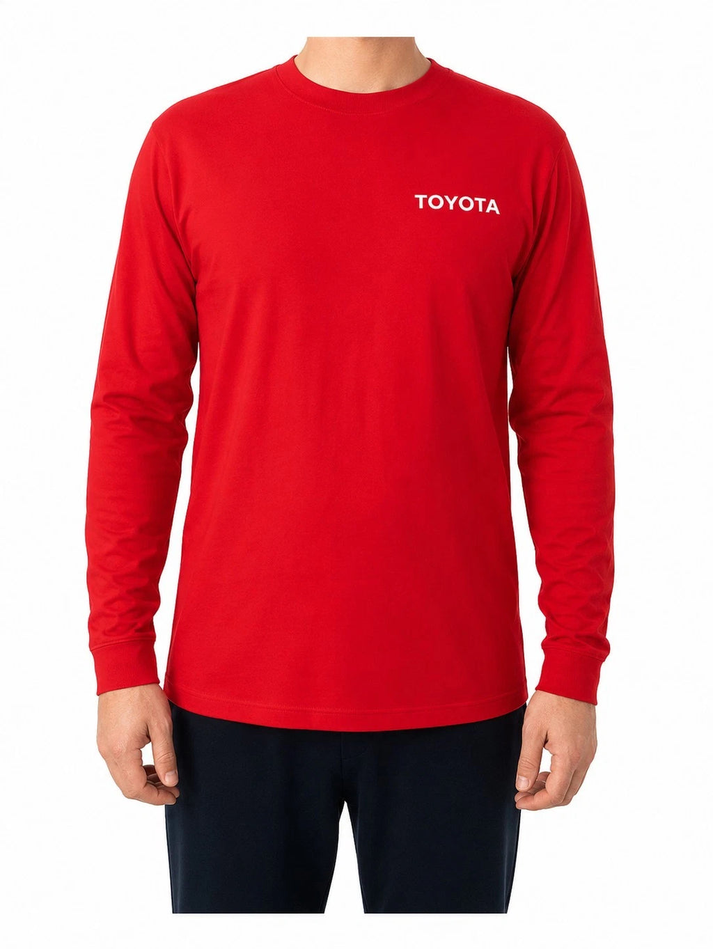 Toyota Long Sleeve T-Shirt 2XL Red Employee Workwear Casual JDM Style
