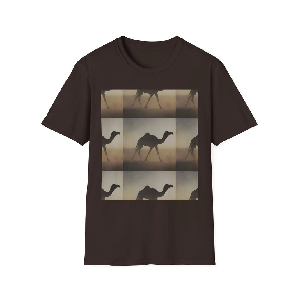 Camel Desert Silhouette T Shirt | Minimal Geometric Graphic Tee | Unisex