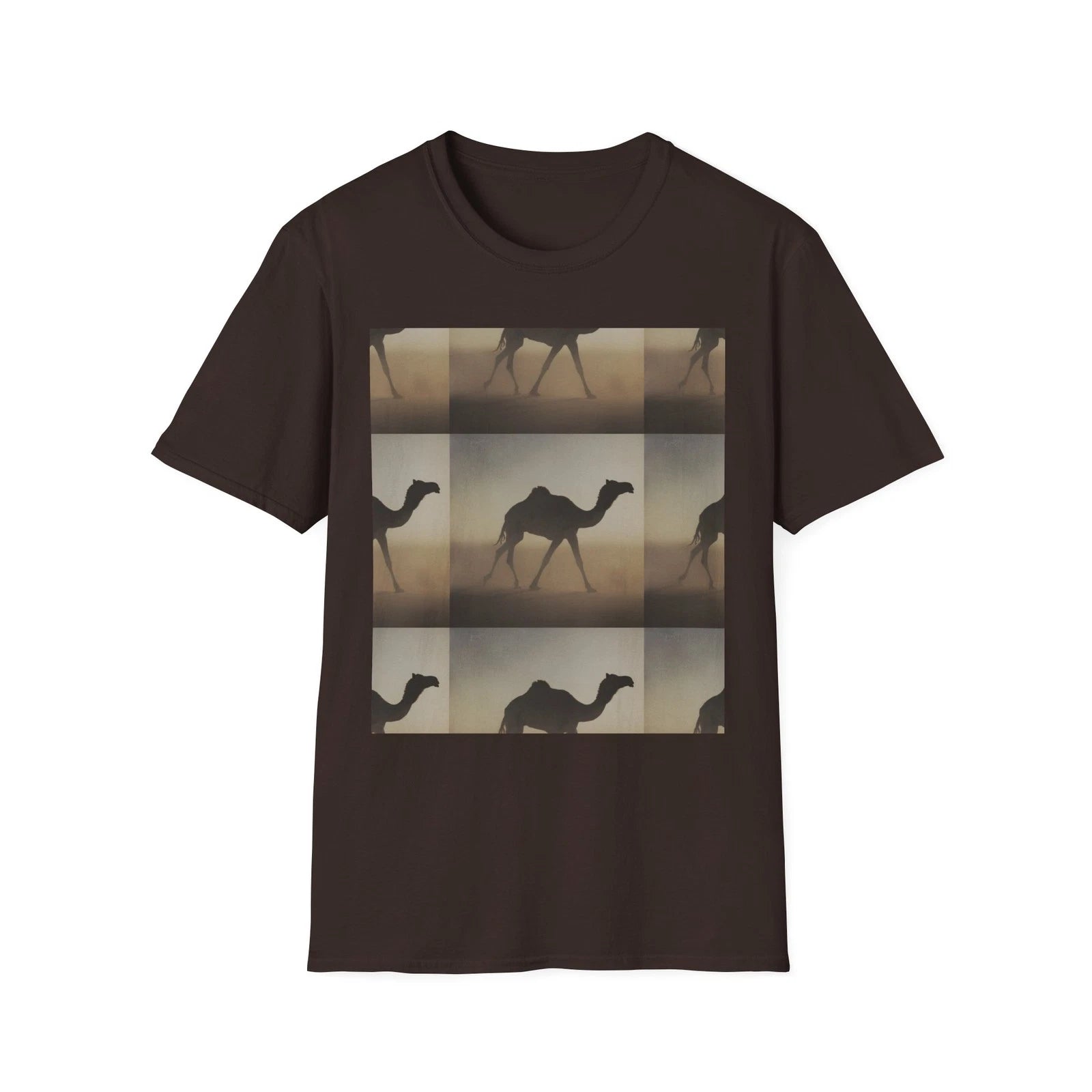 Camel Desert Silhouette T Shirt | Minimal Geometric Graphic Tee | Unisex