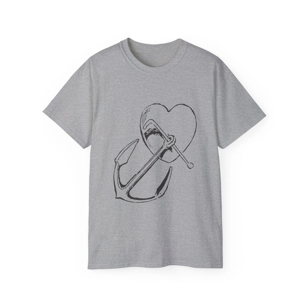 Heart Anchor Vintage Vintage Tattoo Nautical | Custom Graphic T-Shirt