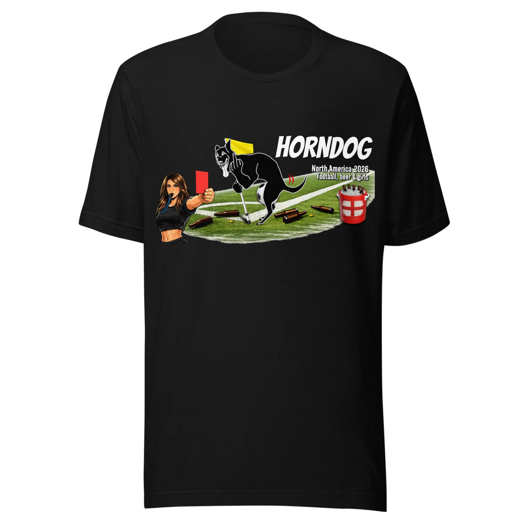 HORNDOG BRAND. Football North America'26 England Tshirt for horny World Cup fans