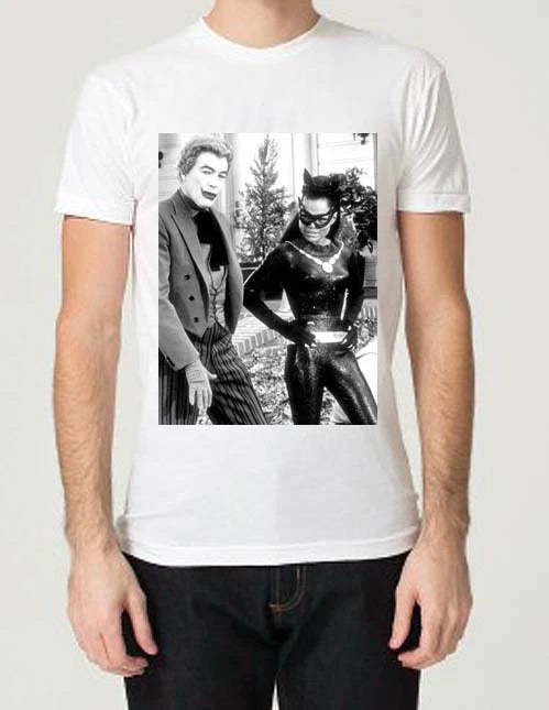 Cat Woman Eartha Kitt and Joker T-Shirt