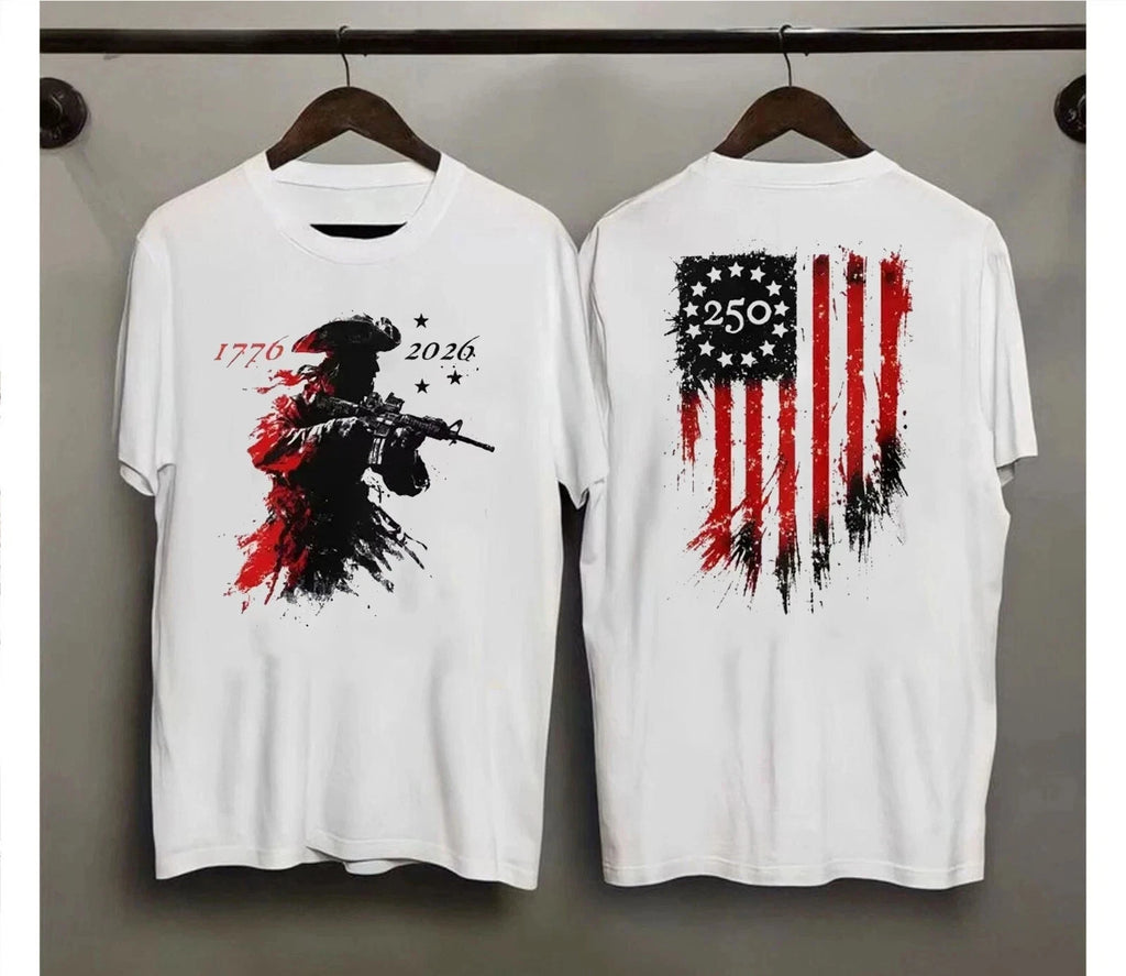 America 250th Anniversary Patriotic T-Shirt, 1776–2026 Soldier T-Shirt