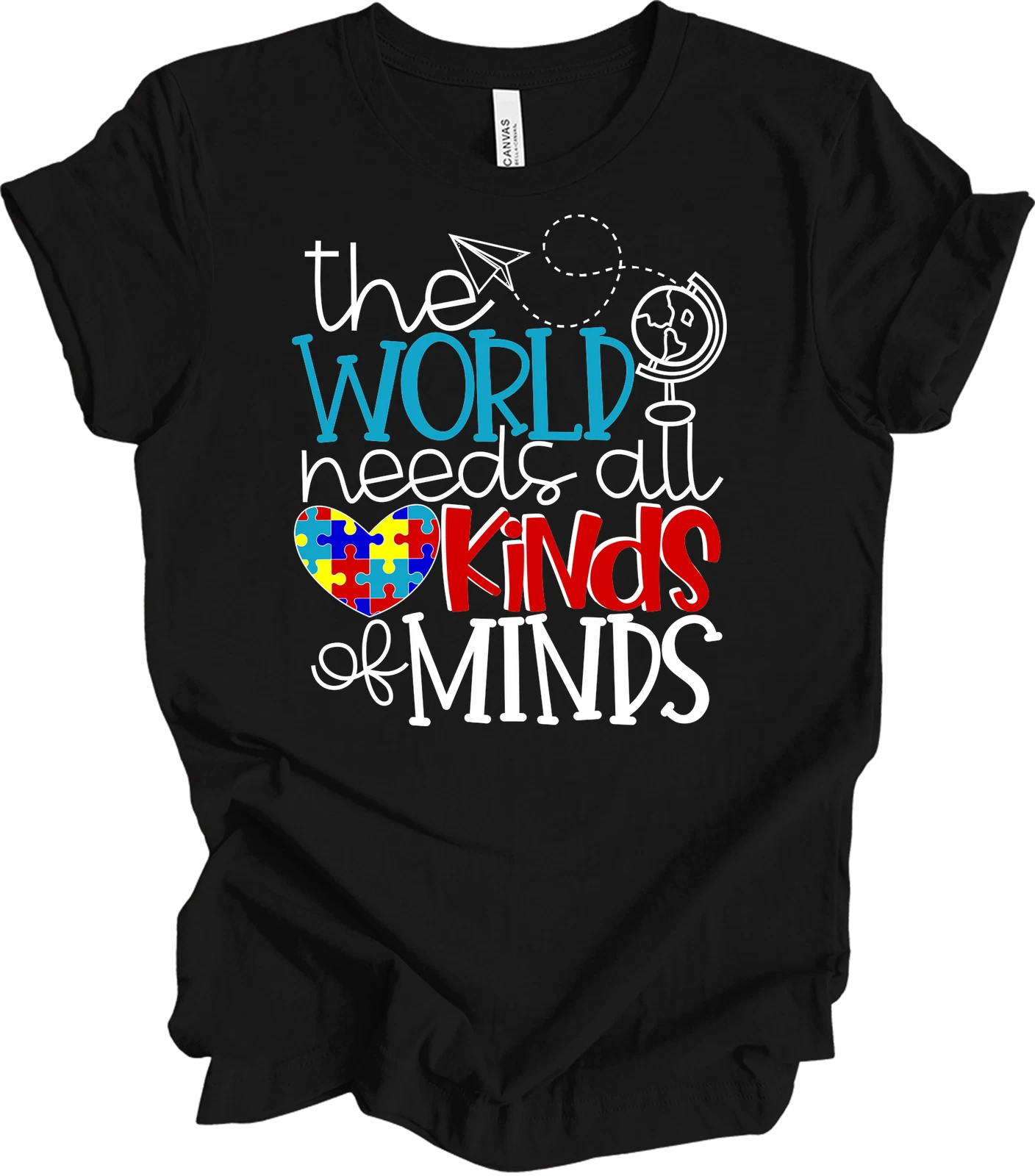 The World Needs All Kinds of Minds Autism Awareness Tee