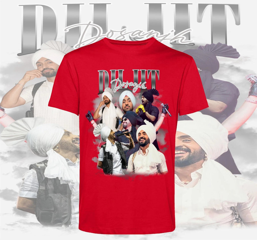 Diljit Dosanjh T-Shirt, Diljit Dosanjh bootleg t-shirt, Punjabi singer tshirt
