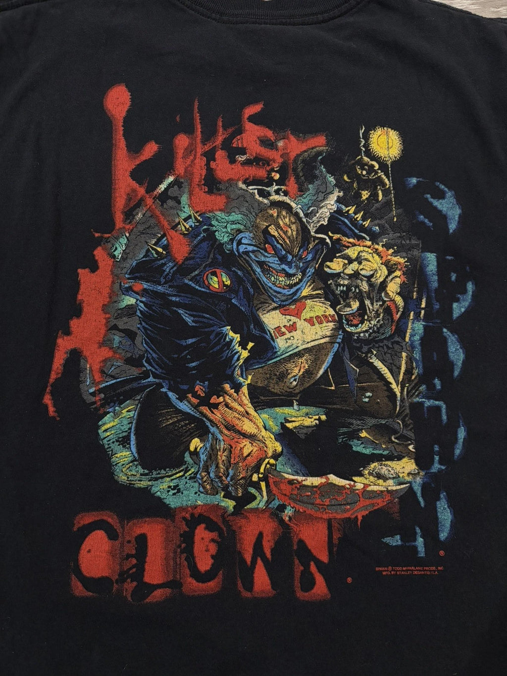Vintage 90s Spawn Killer Clown Shirt XL McFarlane Comic Stanley Desantis 1997