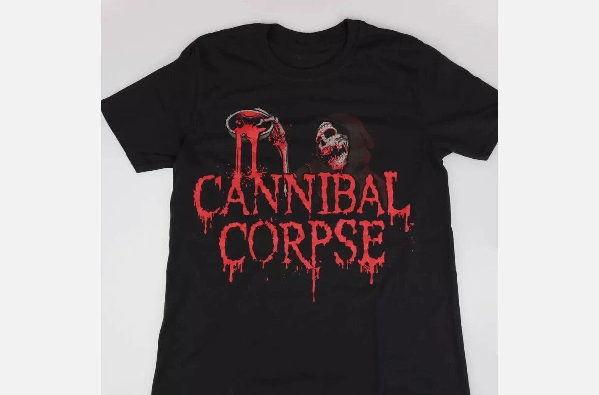 Rare! Cannibal Corpse T-shirt, Short Sleeve Cotton Black T-shirt, Size S-5XL