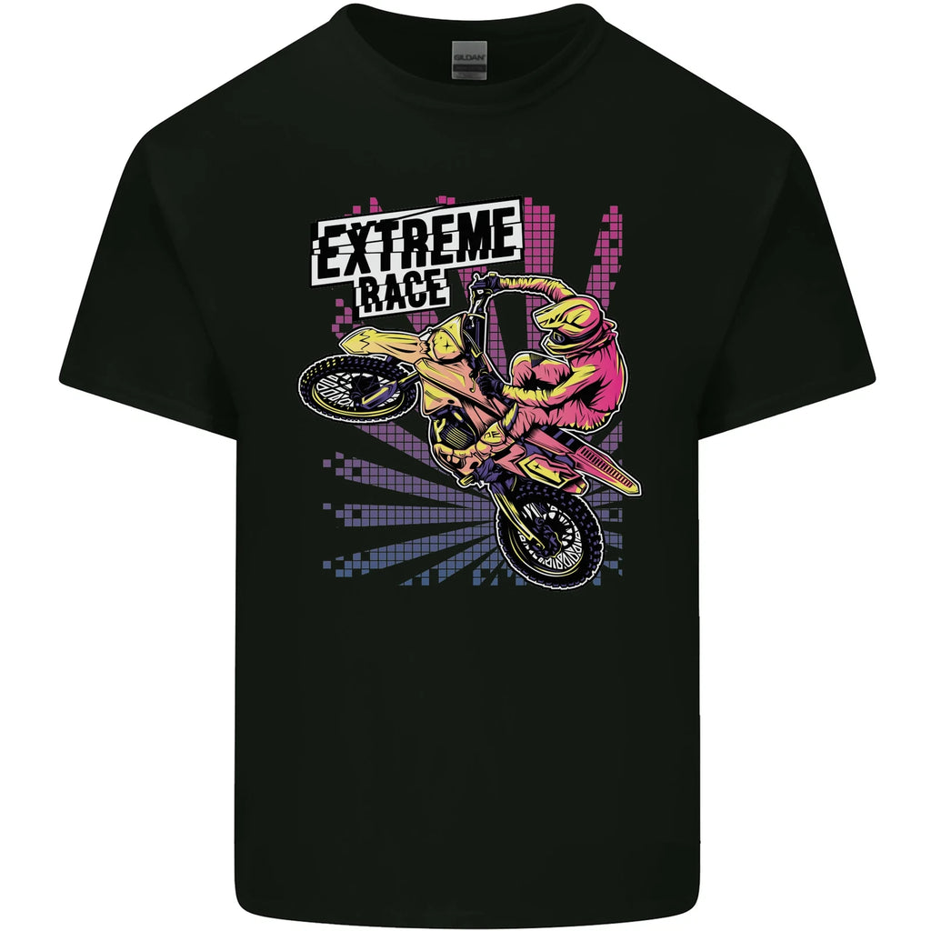 Extreme Race Motocross Dirt Bike Motorbike Mens Cotton T-Shirt Tee Top