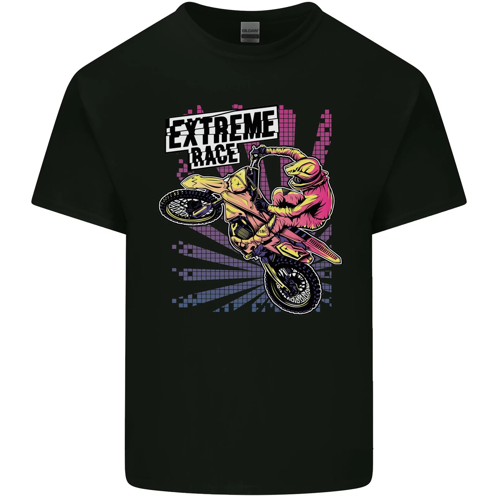 Extreme Race Motocross Dirt Bike Motorbike Mens Cotton T-Shirt Tee Top