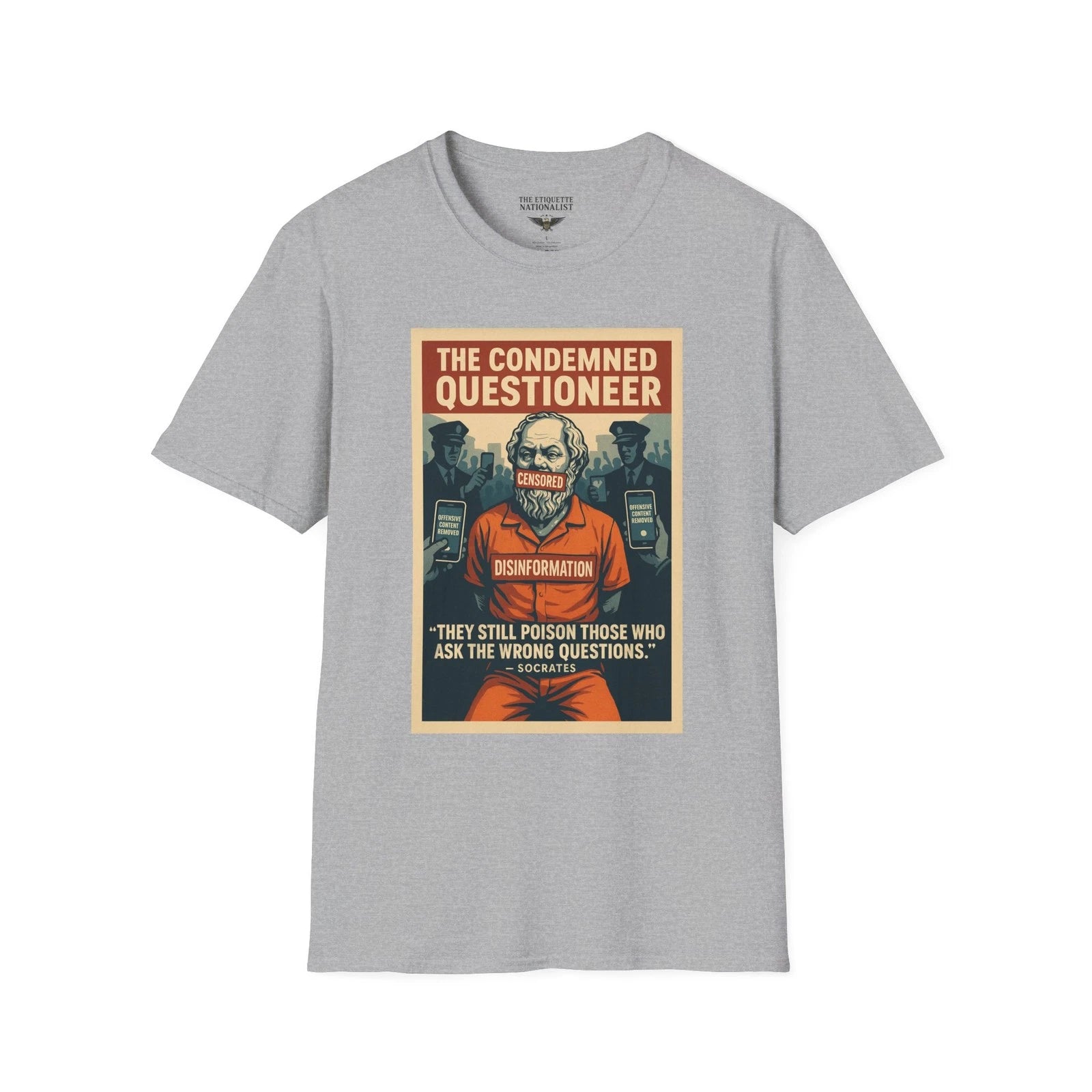 The Condemned Questioner Unisex Graphic Tee Socrates Censorship Philosophy