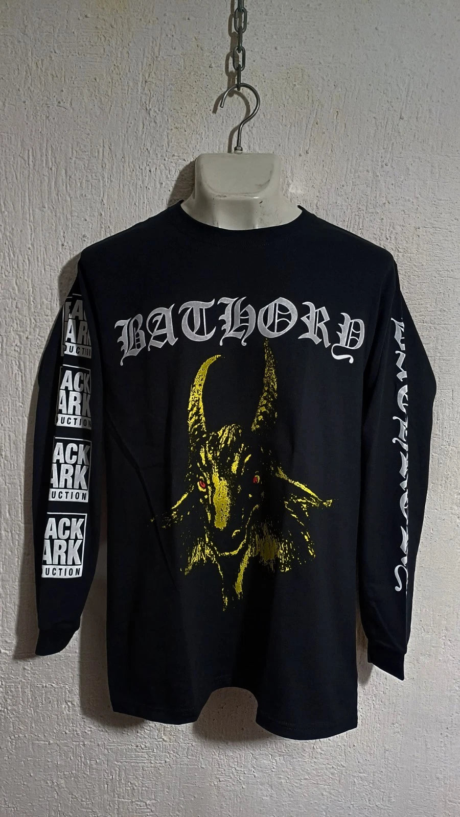 Bathory yellow goat long sleeve shirt black metal venom celtic frost mercyful