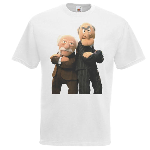 Adults Funny Elderly Old Men 1980s Puppets TV Show Unisex White T-Shirt