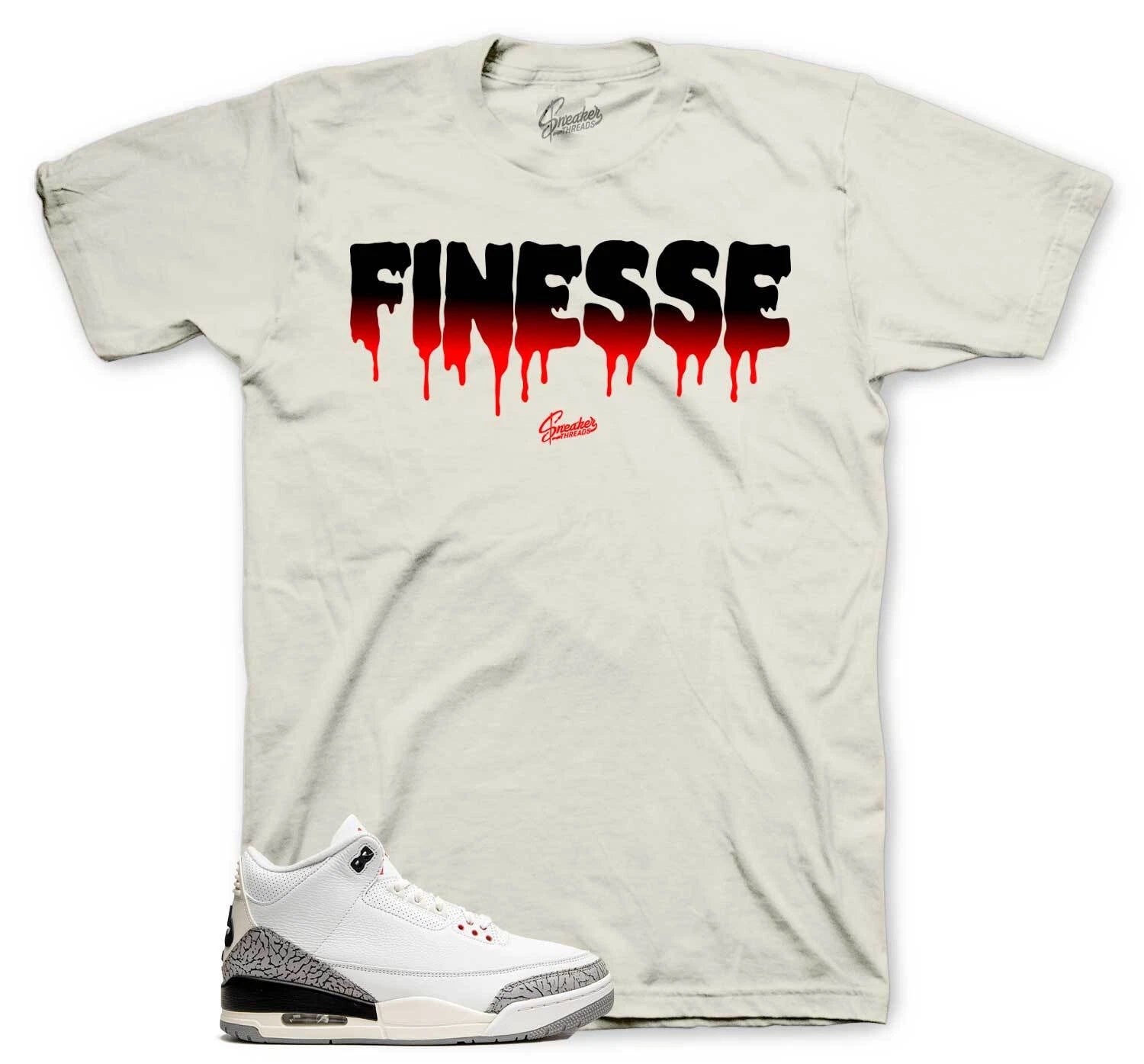Shirt Match Jordan 3 White Cement Reimagined - Finesse Tee