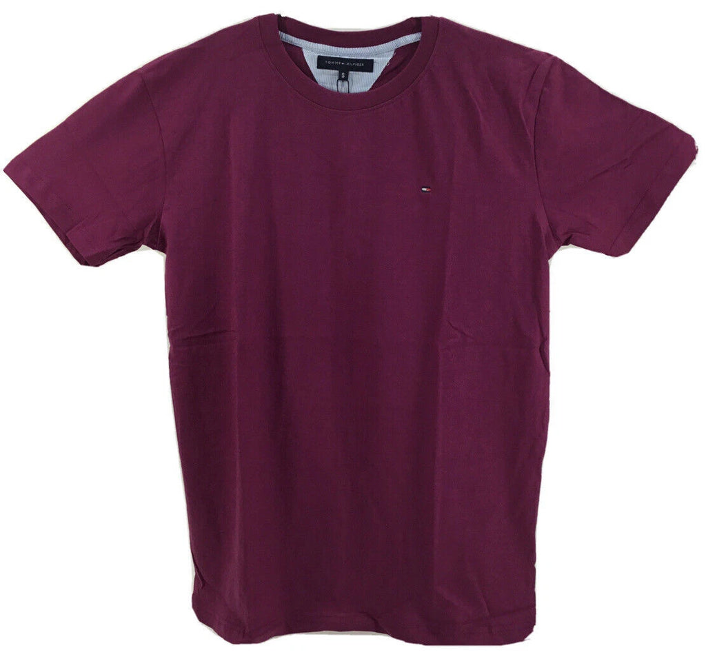 Tommy Hilfiger Men's Classic Fit Crew Neck Flag Cotton T-Shirt Purple 2XL