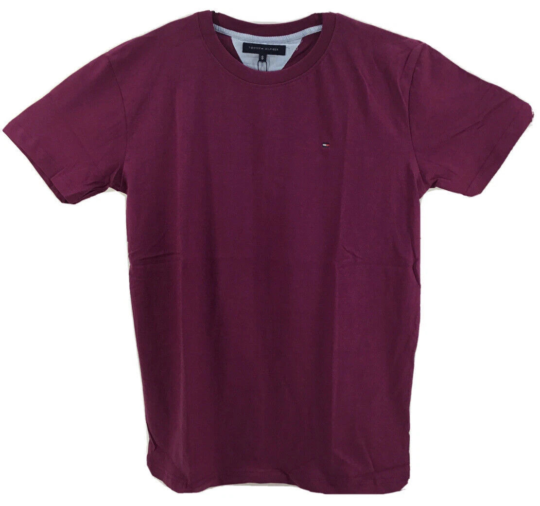 Tommy Hilfiger Men's Classic Fit Crew Neck Flag Cotton T-Shirt Purple 2XL