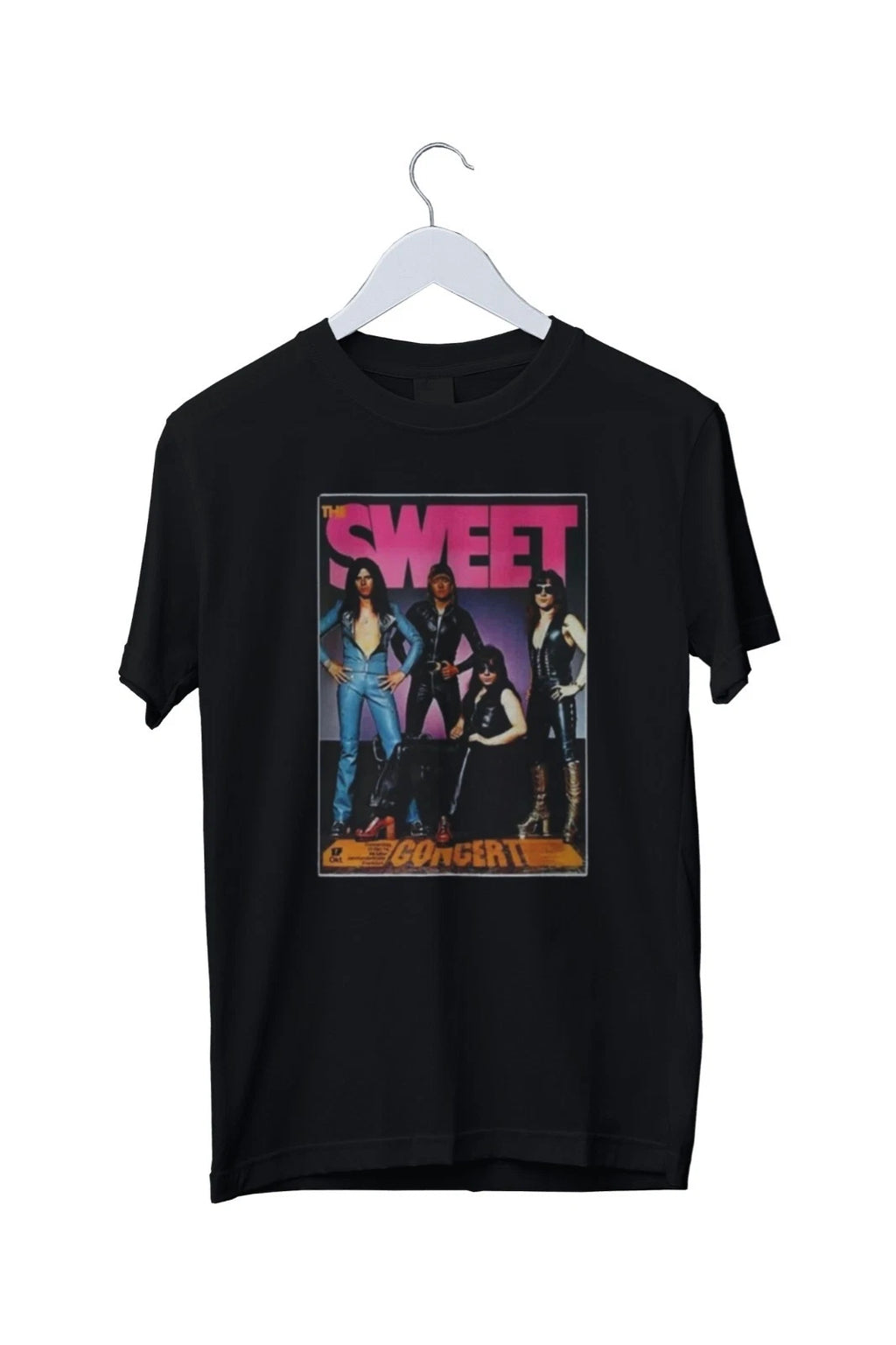 Vtg Sweet Band Live In Concert Graphic Unisex T-Shirt Mens S M L XL 2 3 4 XL