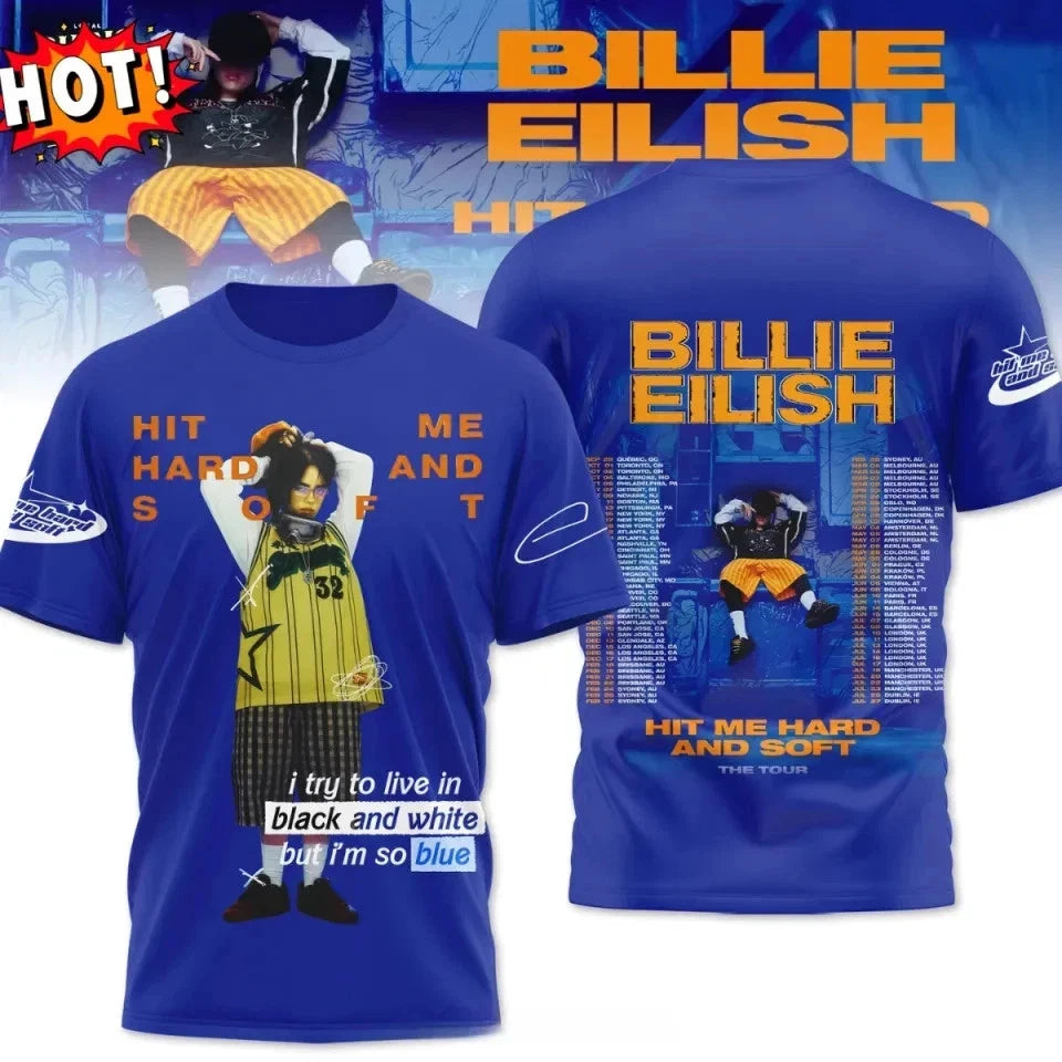 Billie Eilish Hit Me Hard And Soft Tour 2025 3D T-Shirt M837