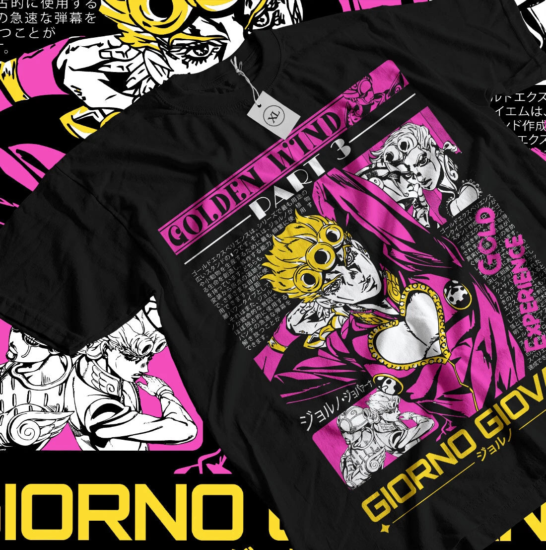 Giorno T-shirt Jodio Joestar JoJo's Bizarre Adventure  Giovanna Kawaii Shirt