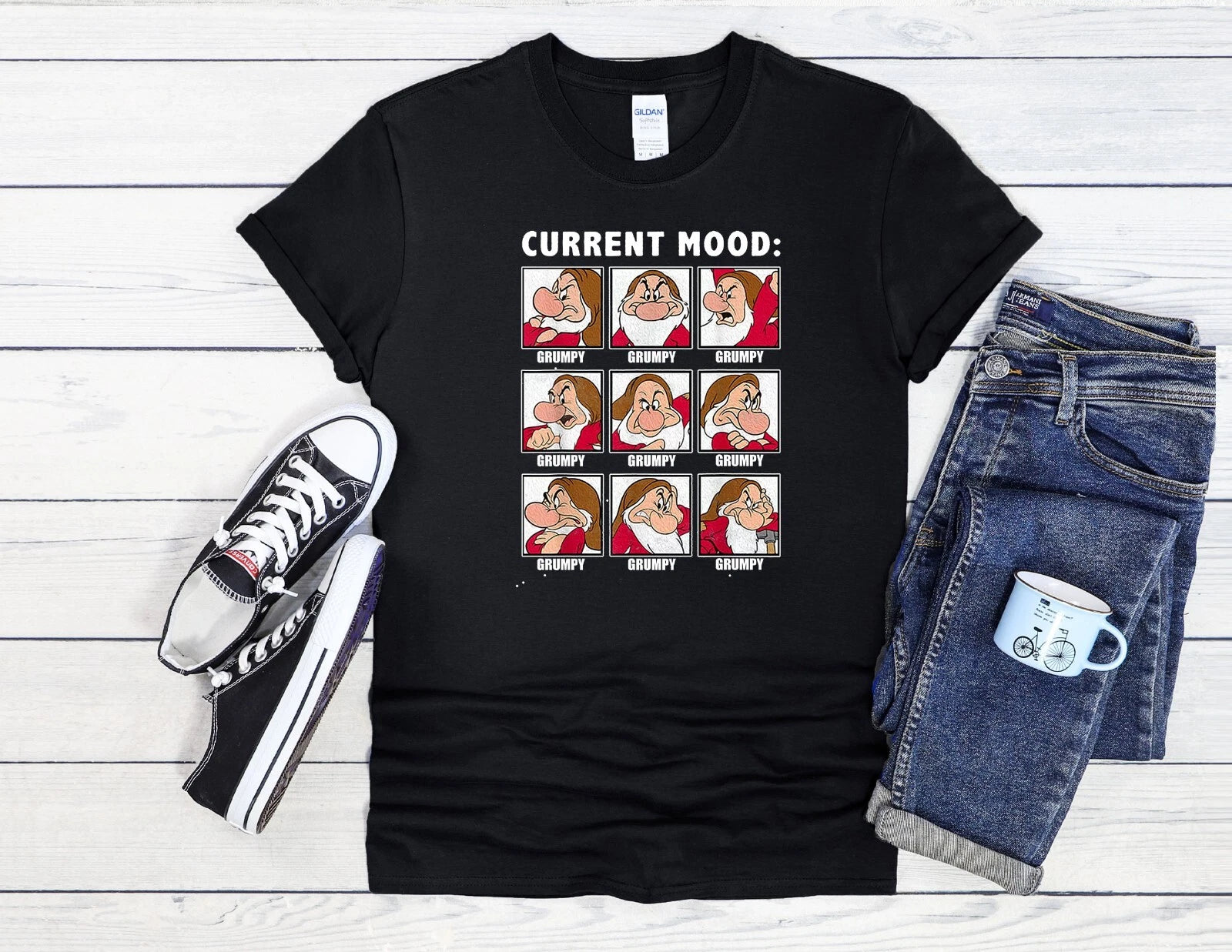 Current Mood Grumpy 9 Faces T-Shirt Men Women Unisex Shirt Hoodie Baseball 4103