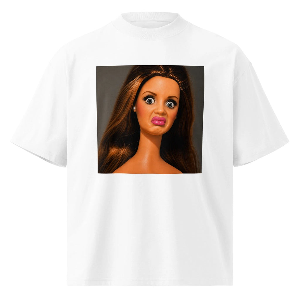 Oversized Doll Face Graphic Tee, Unimpressed Meme Unisex T-Shirt