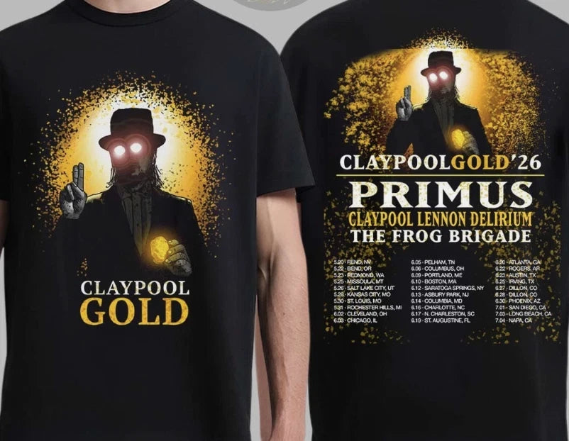 Les Claypool Claypool Gold 2026 Summer Tour T-Shirt