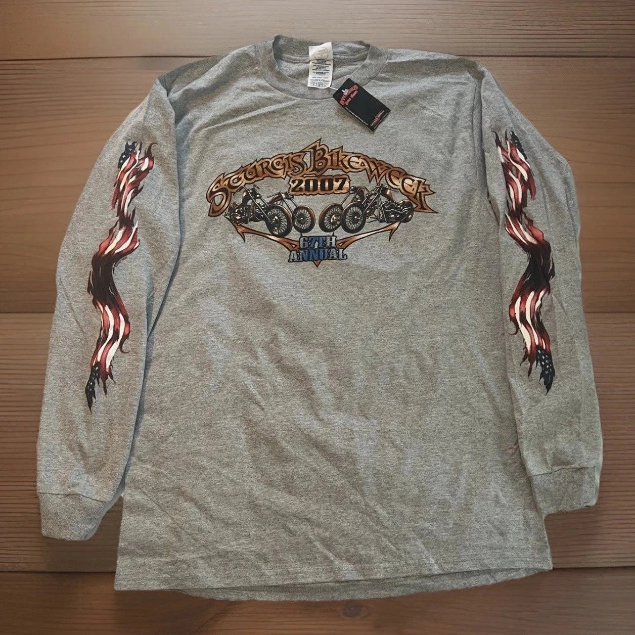 Sturgis Vintage 2007 Bike Week Long Sleeve T-Shirt-NWT - Medium (a1)