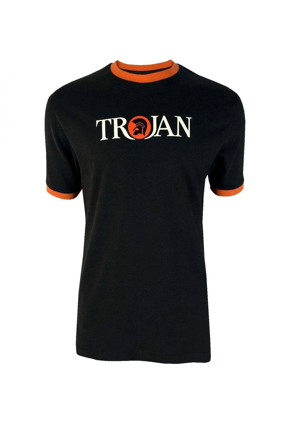 Trojan Mens T-Shirts - Rasta Retro Ringer Short Sleeve & Crew Neck Tee - TC/1014
