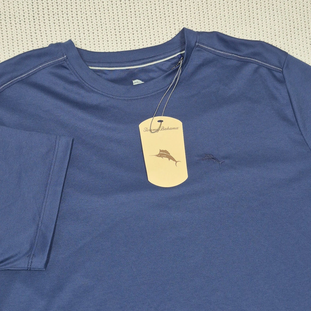 Tommy Bahama Throne Blue Crew Neck Short Sleeve T-Shirt Size Medium Soft Touch