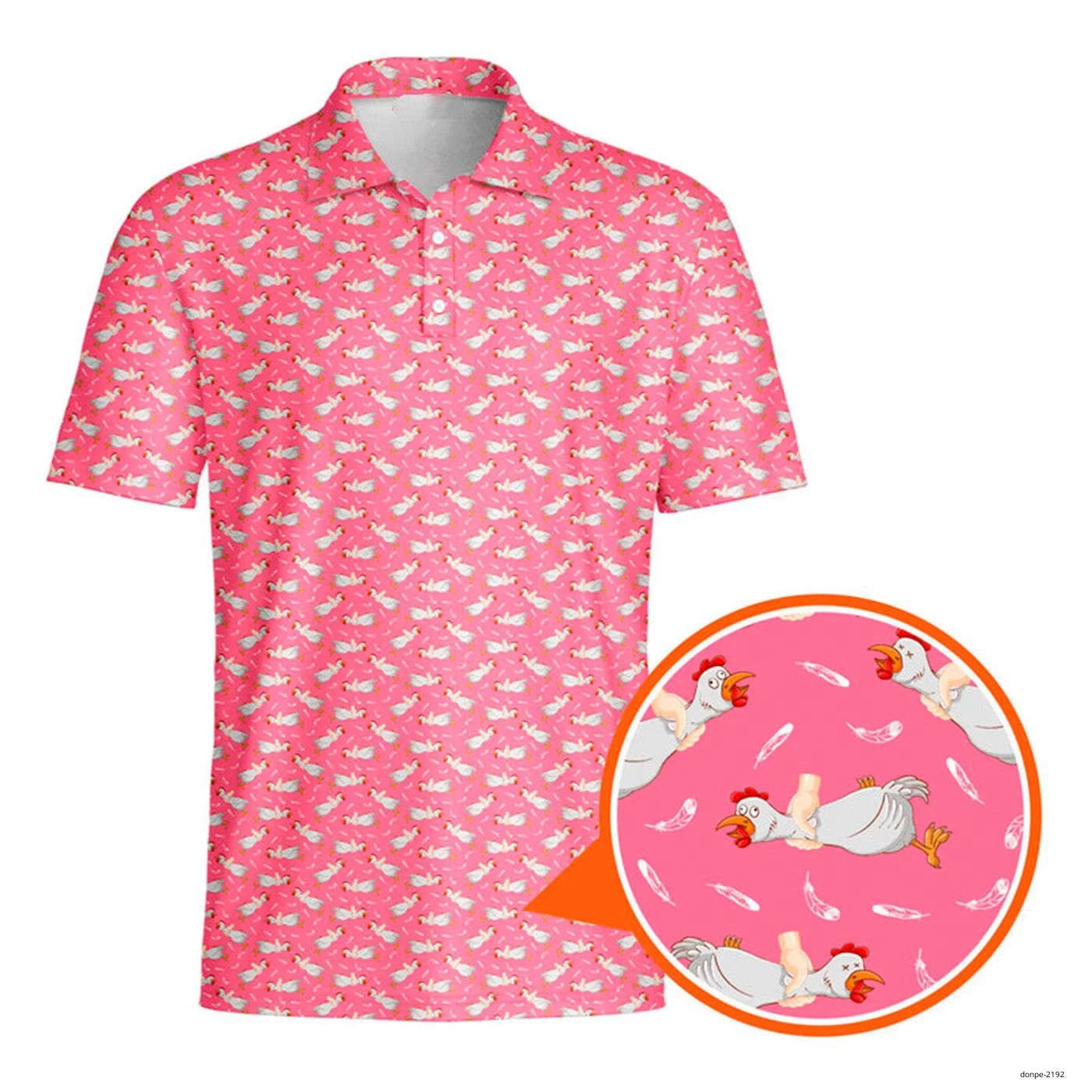 Choking The Chicken  Polo Shirt 3D Over Print All For Men's