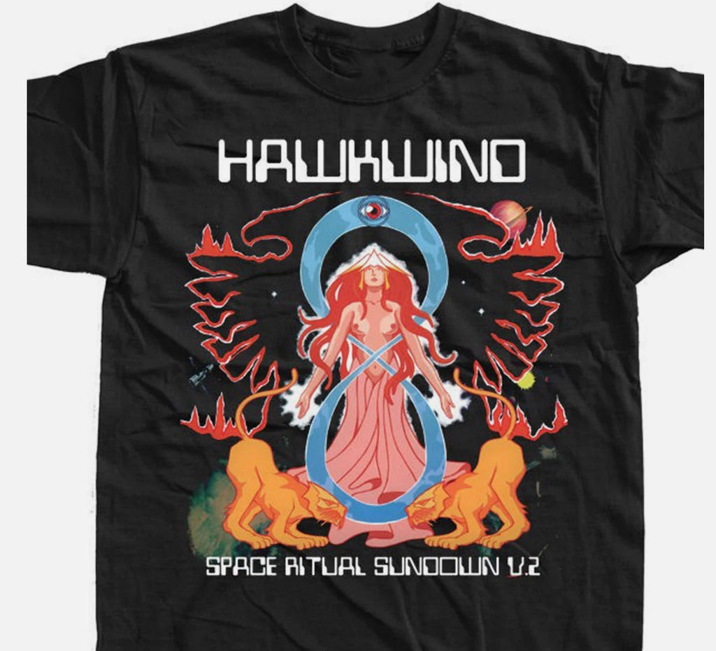 VTG Hawkwind Space Ritual T-shirt Black All size T-Shirt