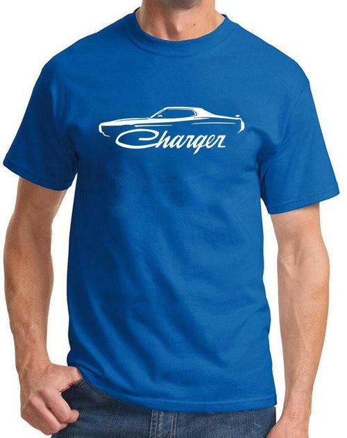 1973 1974 Charger Classic Outline Design Tshirt NEW COLORS