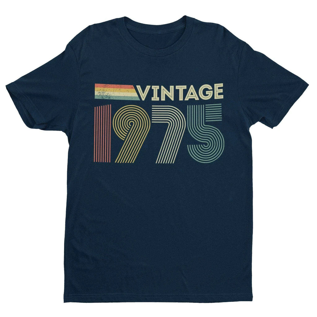 Vintage 1975 50th Birthday T-Shirt Retro 50 Years Old Gift Idea for 2025 Party