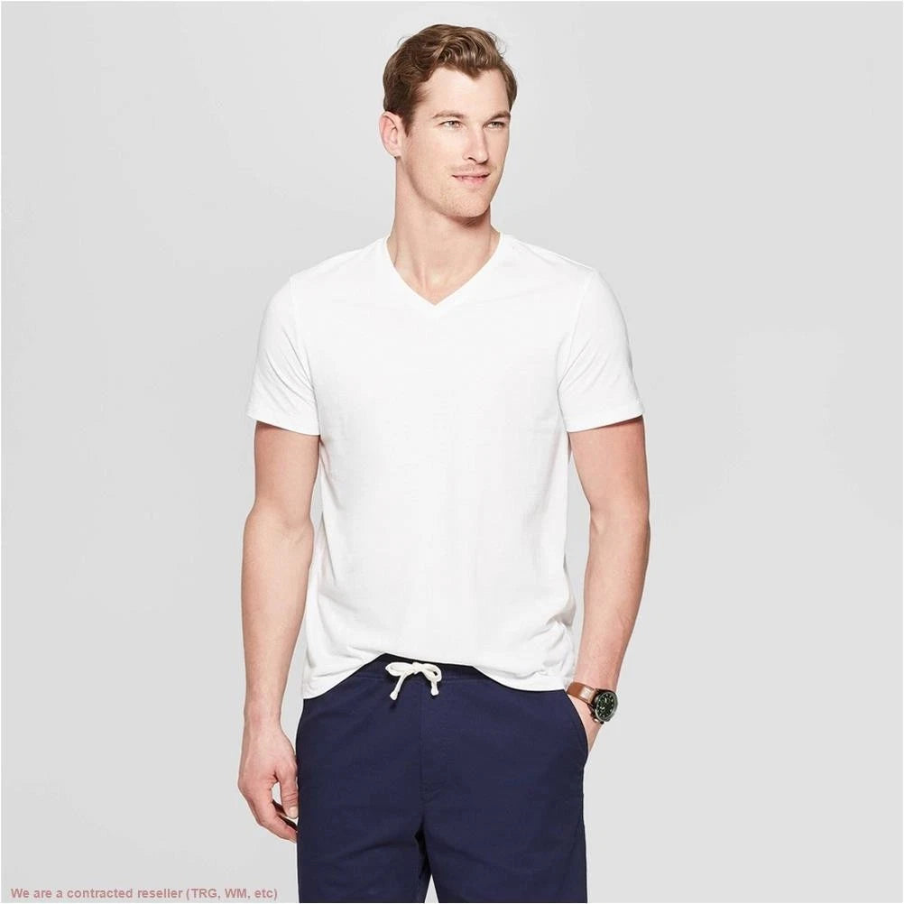Men's Every Wear V-Neck T-Shirt - Goodfellow & Co White XL *SEE DEAL!!!*