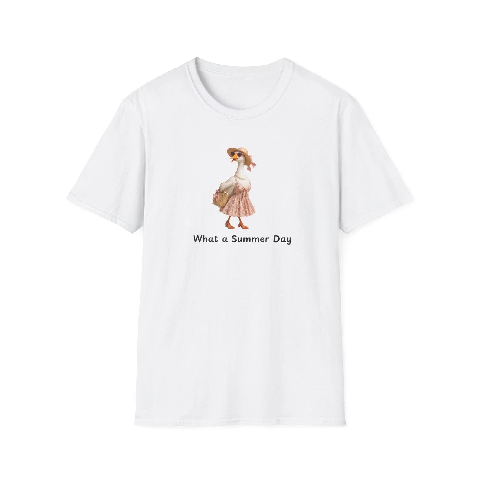 What a Summer Day T-Shirt | Vintage Girl Illustration, Cottagecore Tee