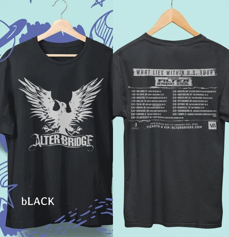 Unisex tshirt Alter Bridge Tour 2026 T-Shirt, Rock Band Tee, Concert Shirt