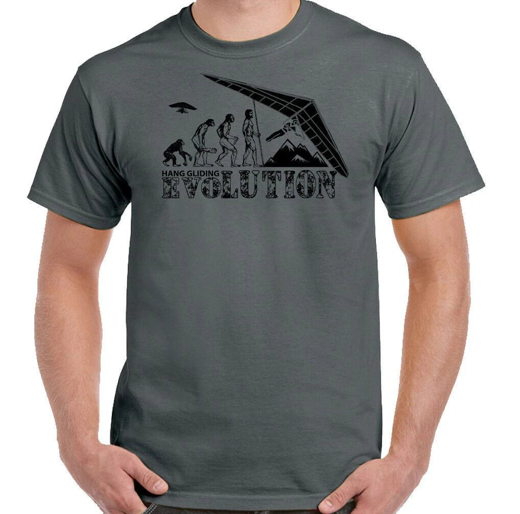 Hang Gliding T-Shirt Hang Glider Evolution Mens Funny Paraglider Paragliding