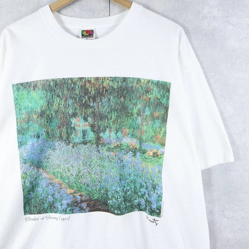 90's Claude Monet "The Artist's Garden at Giverny" Art Print T-Shirt S-5XL