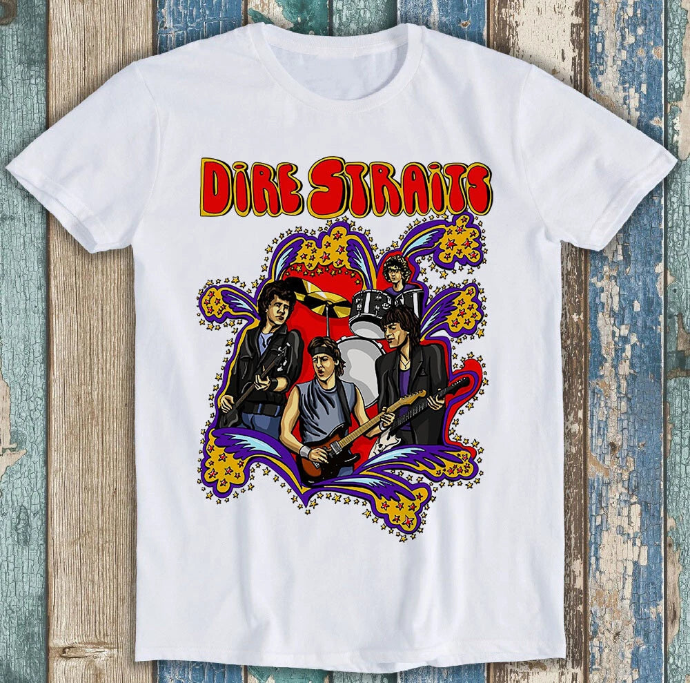Dire Straits Music Punk Rock Retro Funny Meme Gift Tee T Shirt M1250