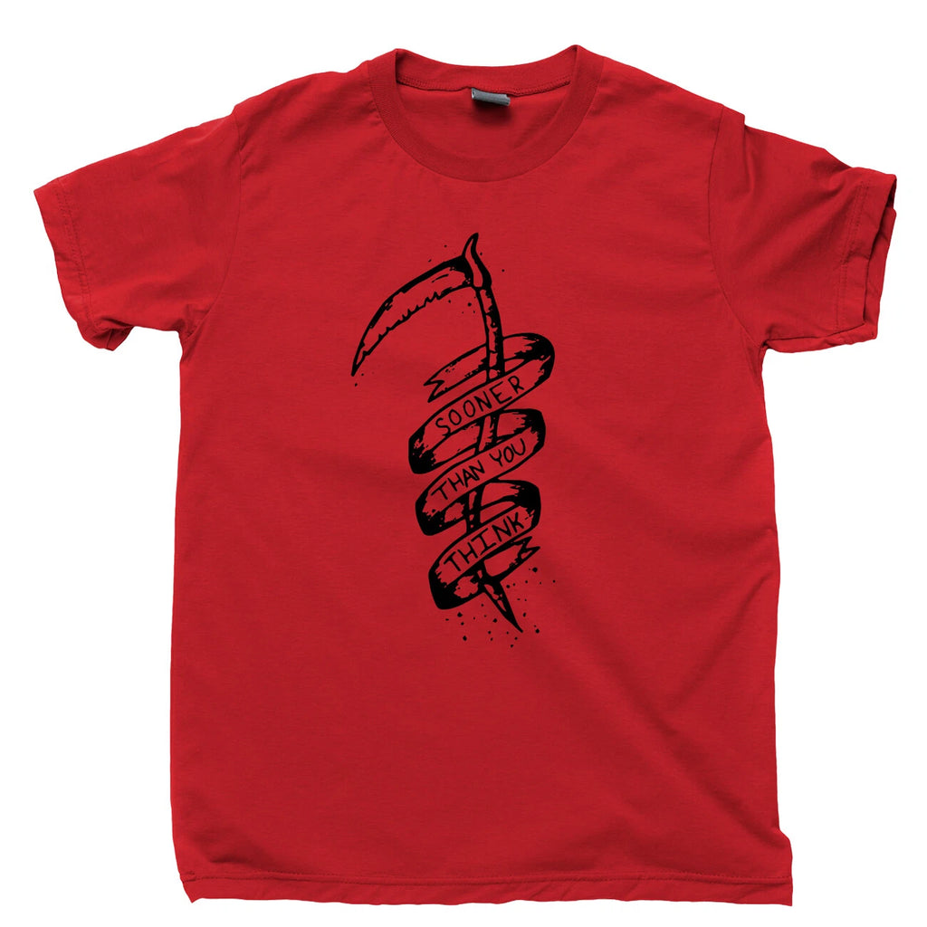 Grim Reaper Sickle T Shirt Patch Figure Necklace Ring Poster Costume Mask Tee