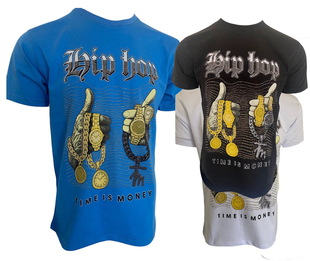 Men's Time Is Money T-Shirt Oversized Fit | Hip Hop Streetwear Graphic Tee Top