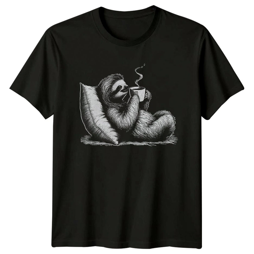 Chill Sloth Taking A Coffee T-Shirt Coffee Break Sloth Animal