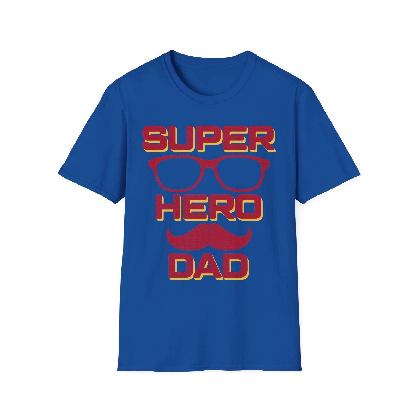 Super Hero Dad T-Shirt Father's Day Graphic Tee Retro Comic Style Gift for Dad