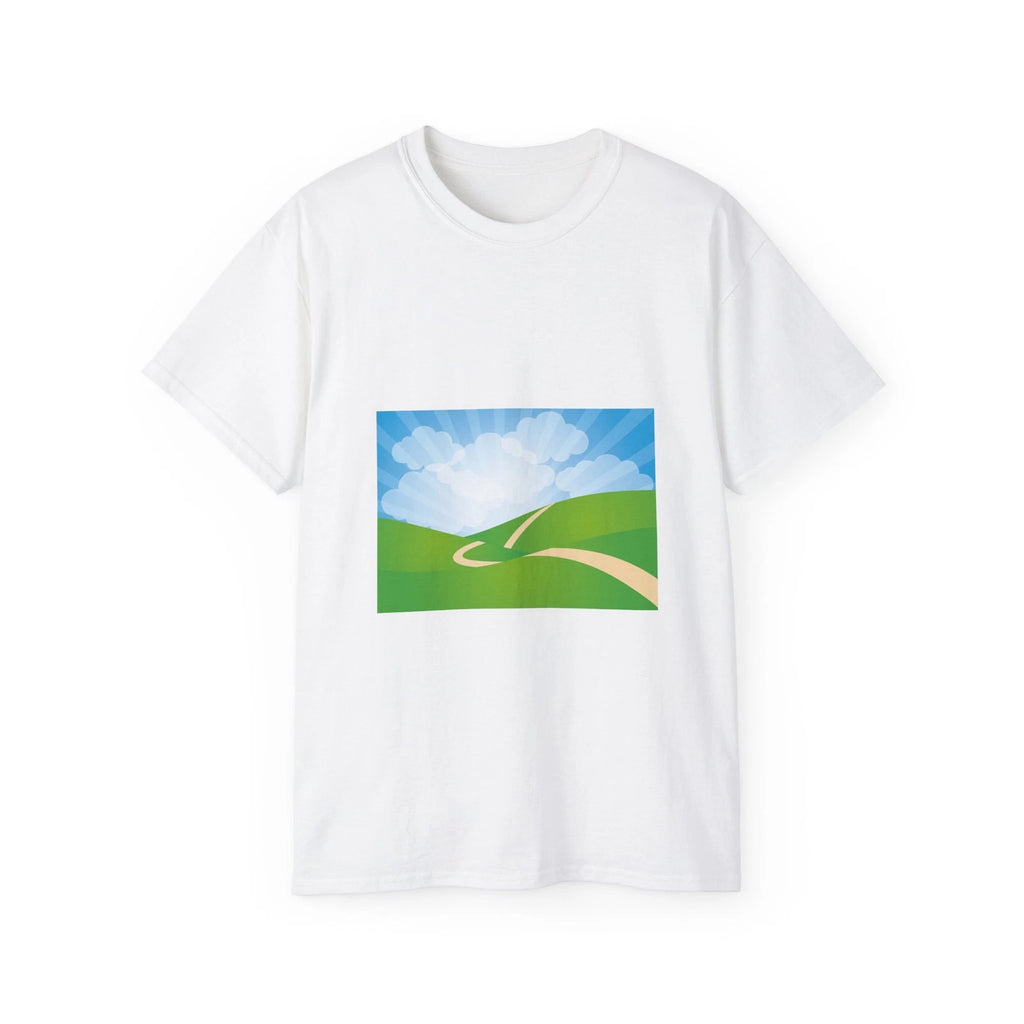Landscape Hills Sky Clouds Hilly Away | Custom Graphic T-Shirt