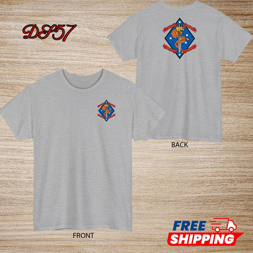 1st Battalion 4th Marine Regiment USMC T-Shirt Logo S to 5XL Made In USA